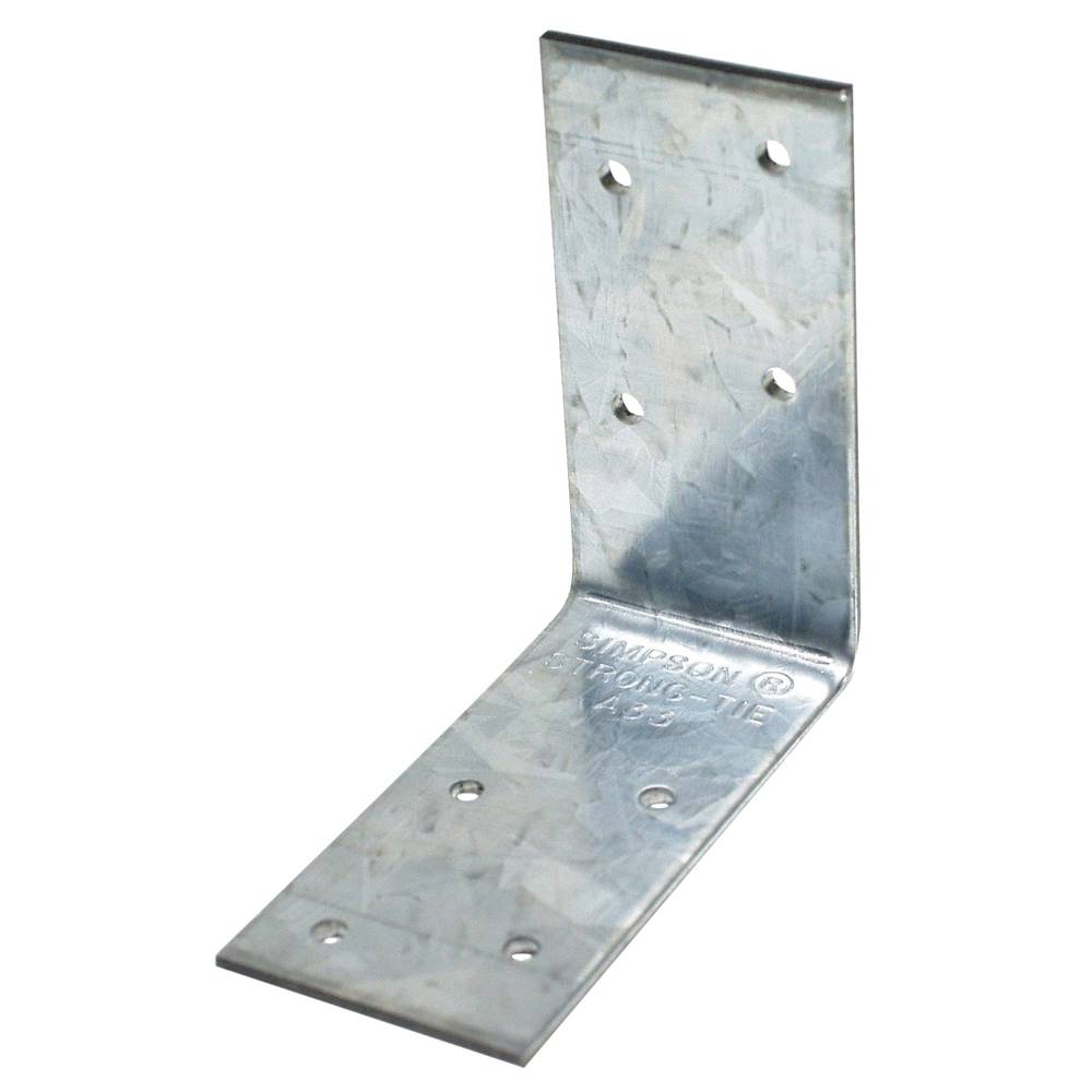 Simpson Strong-Tie 3.099-in x 1.5-in x 3.099-in 12-Gauge G90 Galvanized Steel Angle | A33