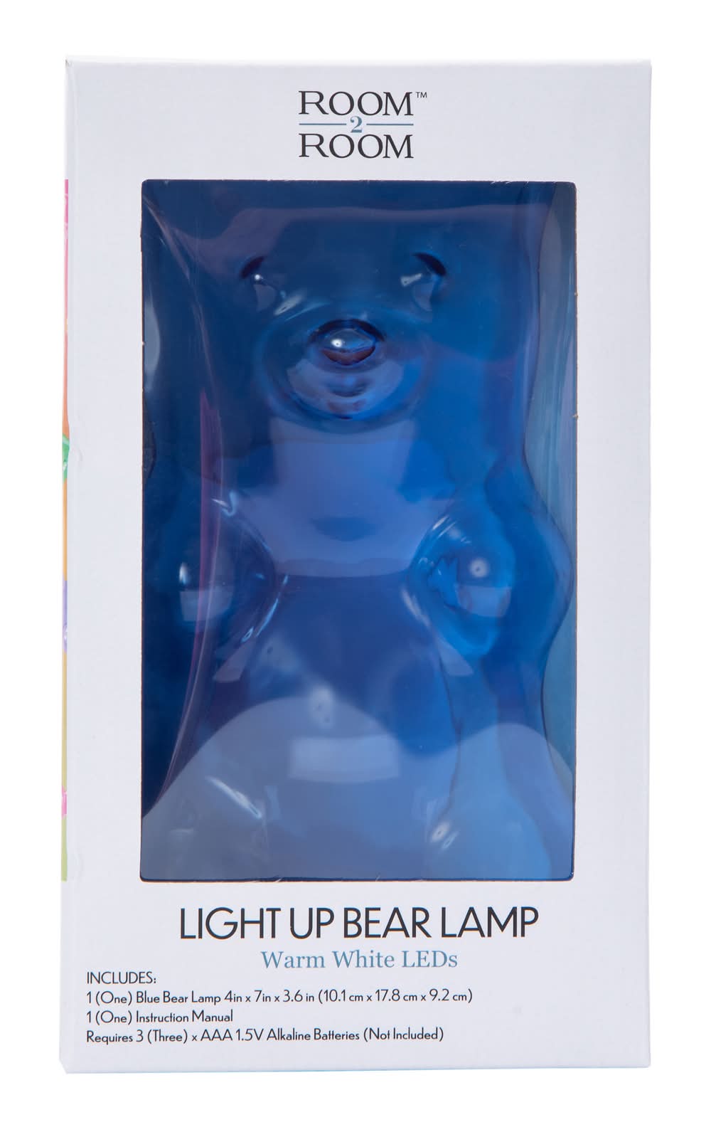 Light-Up Bear Lamp 4in x 7in Blue