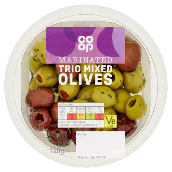 Co-op Mixed Olive Trio (150g)