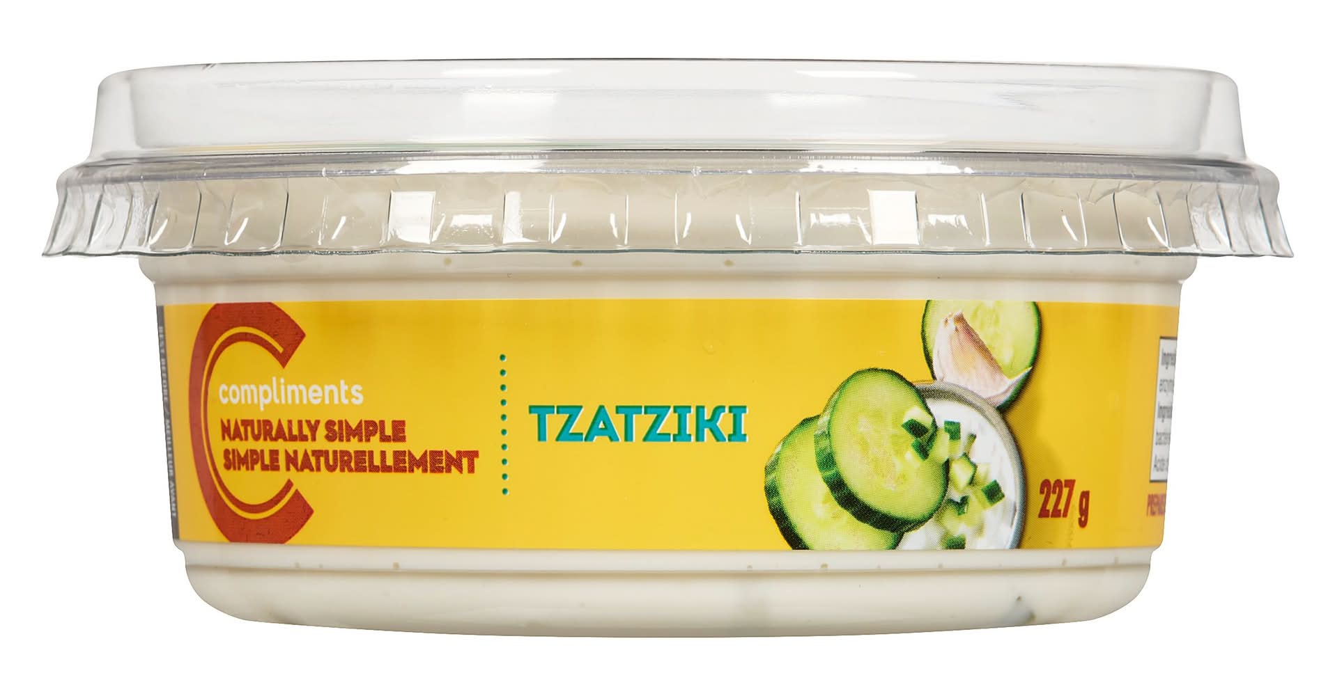 Compliments Naturally Simple Tzatziki Dip Cucumber and Yogurt (227 g)