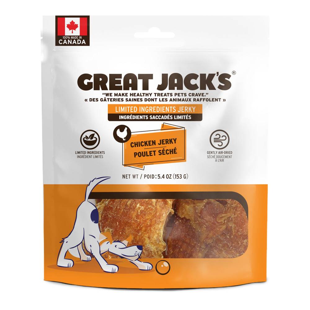 Great Jack's Air-Dried Jerky Treats - Chicken (Size: 5.4 Oz)