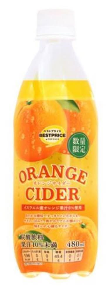 トップバリュ ベストプライス オレンジサイダー (480mL)