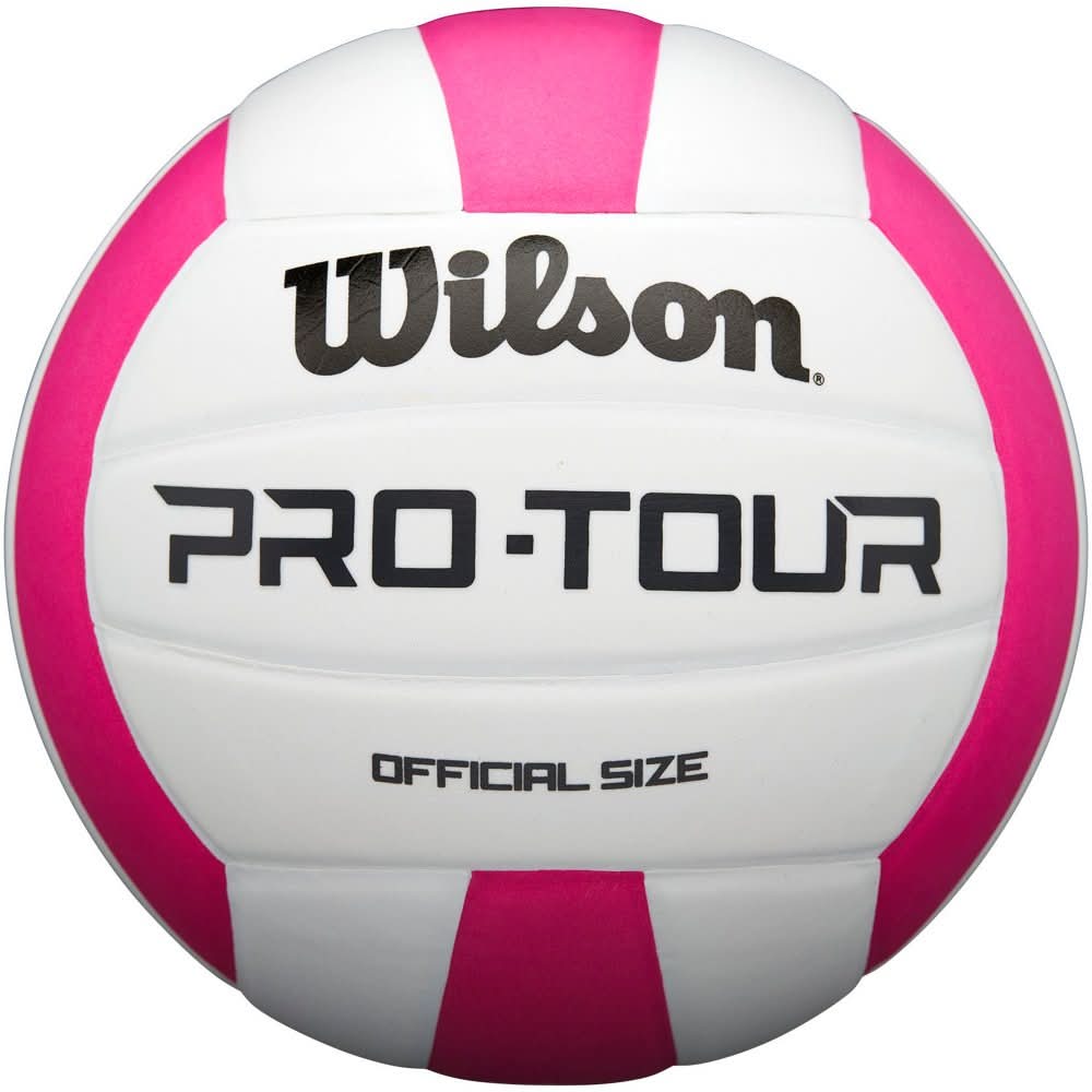 Wilson Pro Tour Indoor Volleyball, White/Pink