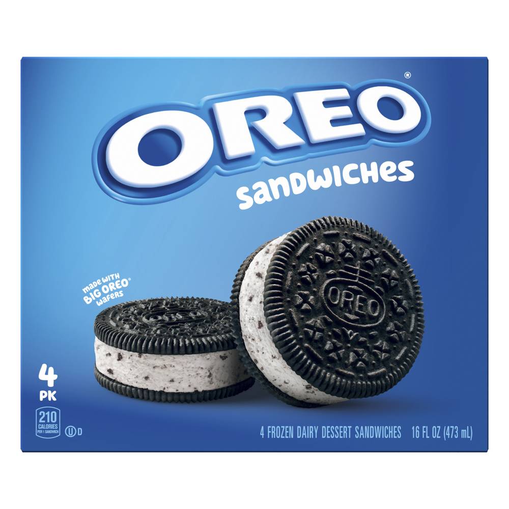 Oreo Frozen Dairy Dessert Sandwiches (4 ct)