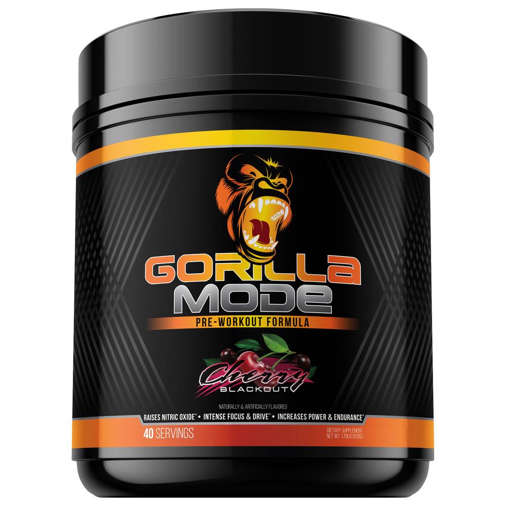 Gorilla Mode Pre-Workout Formula (1.79 lb) (cherry blackout) (40 ct)