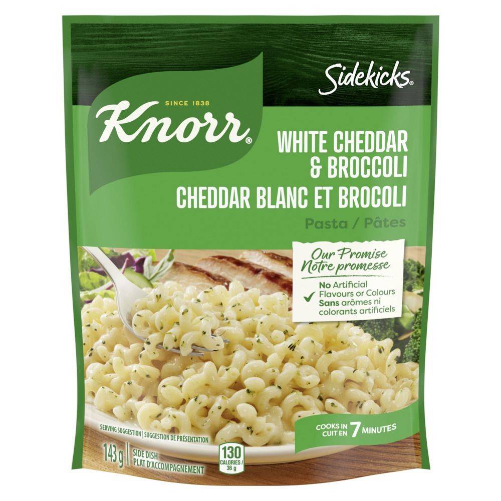 Knorr pâtes cheddar blanc+brocoli - sidekicks white cheddar+broccoli pasta (143 g)