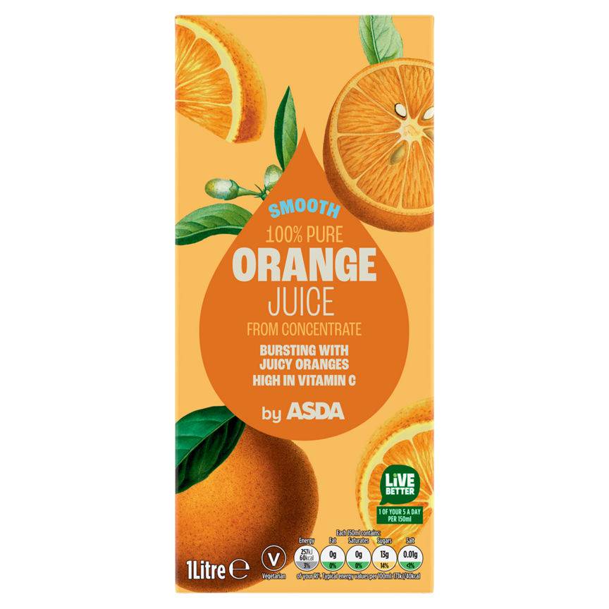 ASDA Pure Orange Juice (1L)