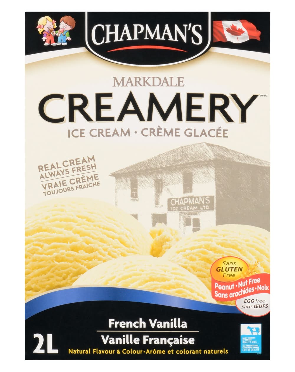 Chapman's Original Ice Cream, French Vanilla (2 L)