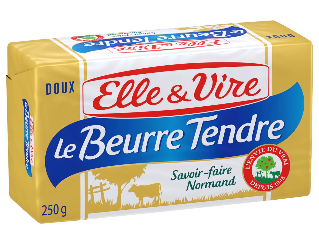 Elle & Vire - Le beurre tendre doux (250g)