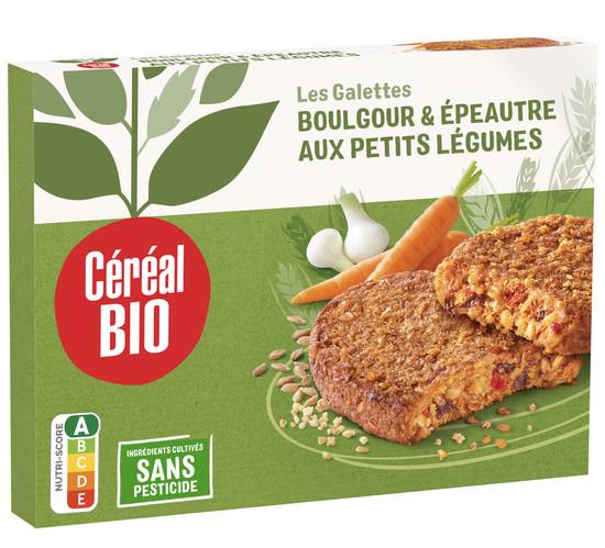 Cereal Bio - Galette boulgour epeautre légumes (2 pièces)