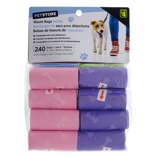 Petstore Pet'S Waste Bag, 16 Rolls Pack (16 Rolls)