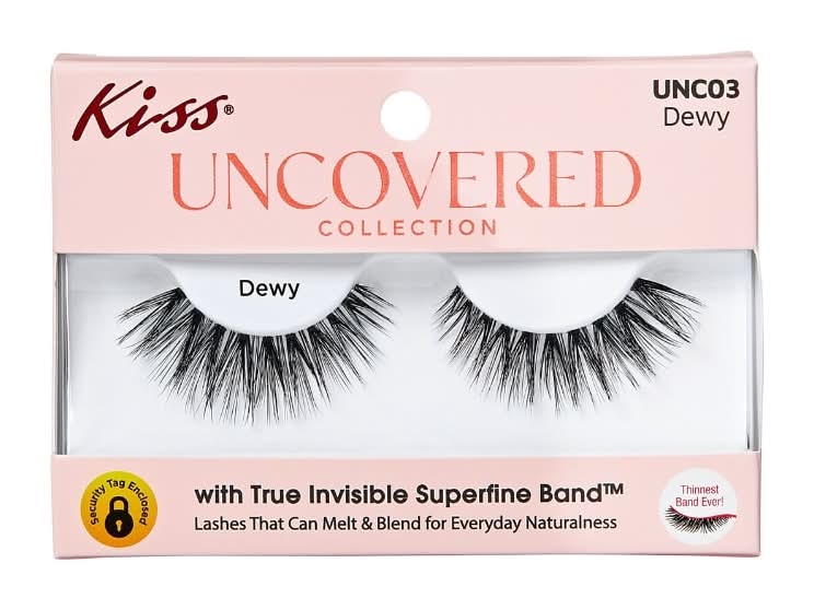 KISS Uncovered Collection True Invisible Superfine Band False Eyelashes, Unc03 Dewy