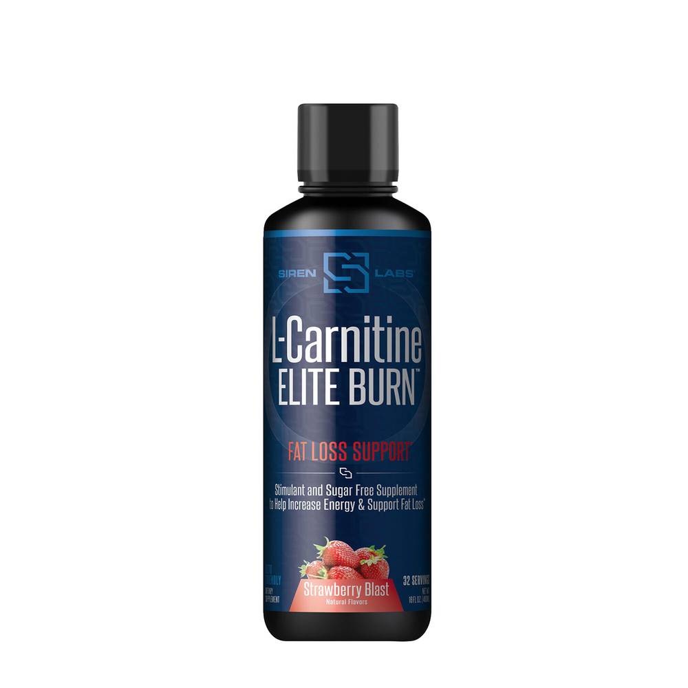 Siren Labs L-Carnitine Elite Burn Liquid Fat Burner and Metabolism Activator - F (strawberry blast)