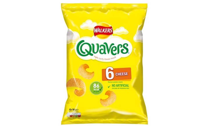 Walkers Quavers Cheese Multipack Snacks 6 pack (101906)