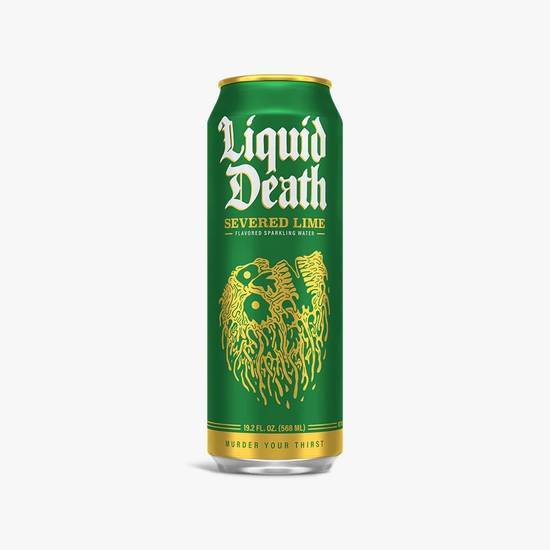 Liquid Death Severed Lime Sparkling Water (8x 19.2oz cans)