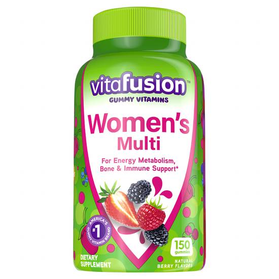 Vitafusion Women's Energy Metabolism & Bone Support Natural Berry Flavor Multivitamin
