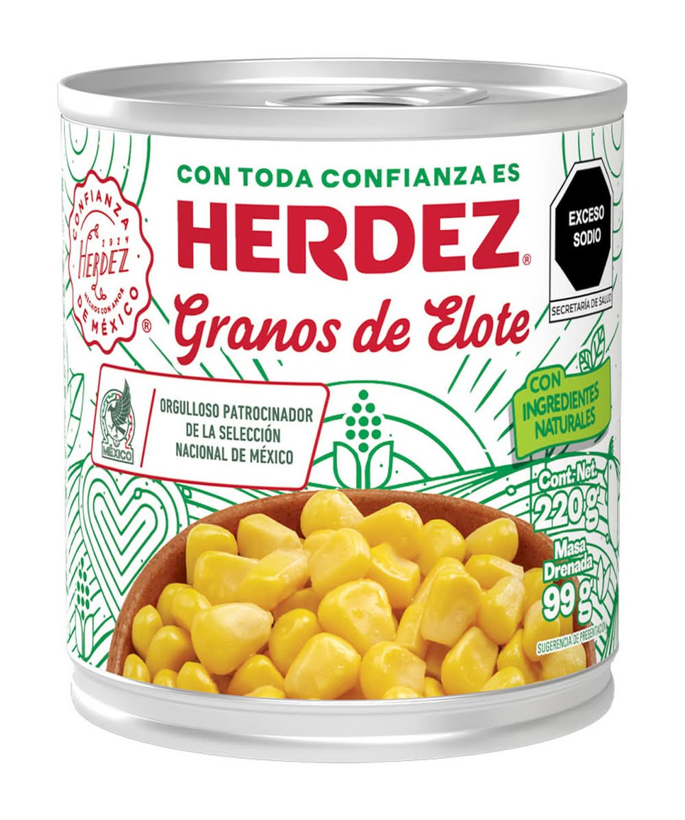Herdez · Granos de elote (24 x 220 g)