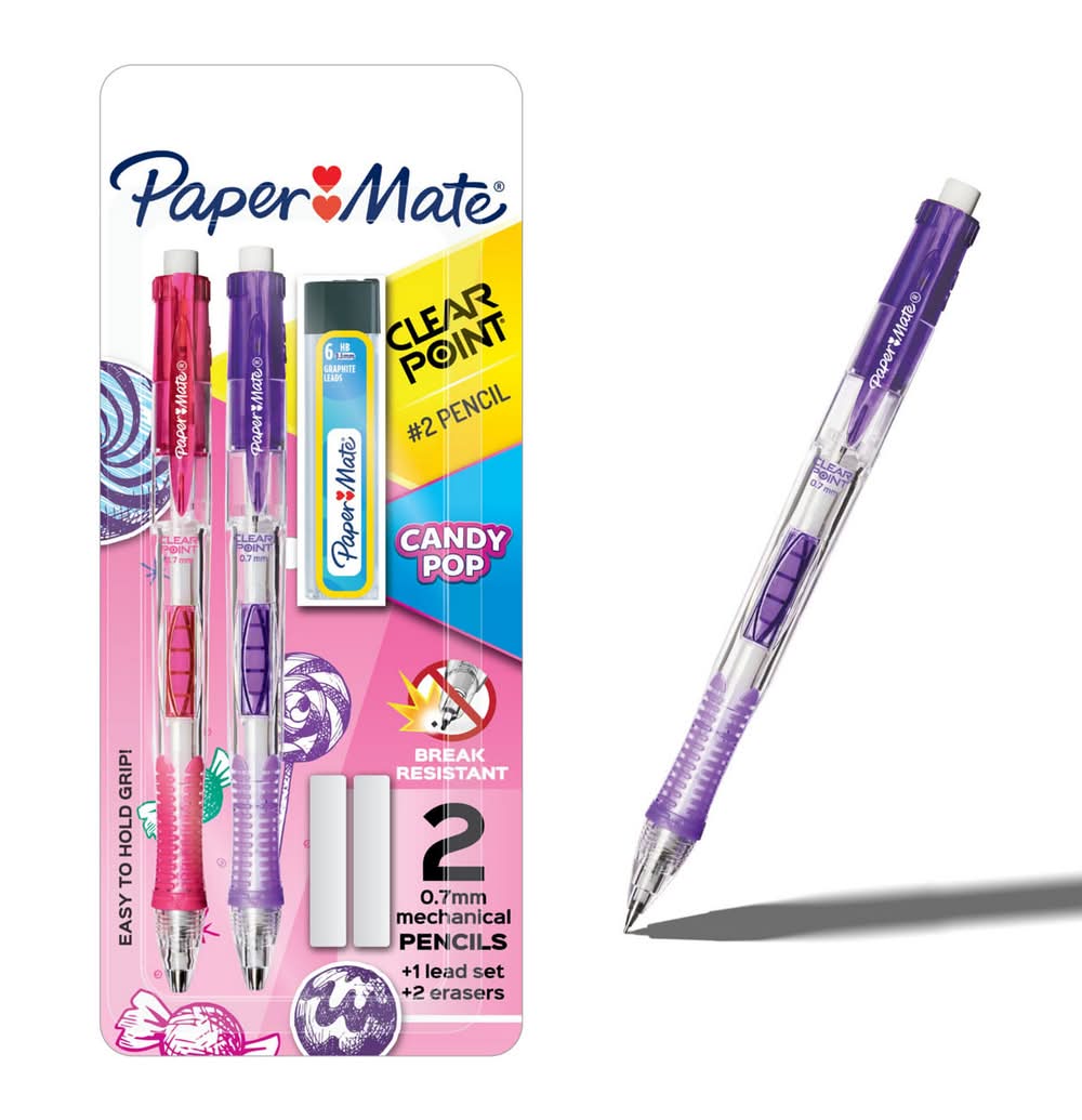Paper Mate Clearpoint Mechanical Pencil Candy Pop Hb #2 Lead (0.7mm) 2 Count