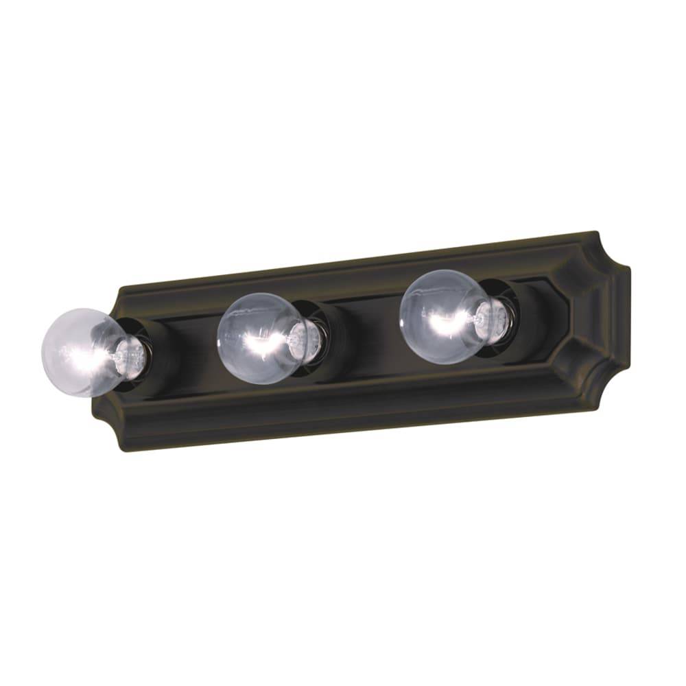 Project Source 18.07-in 3-Light Oil-Rubbed Bronze LED Traditional Vanity Light | FV11-063