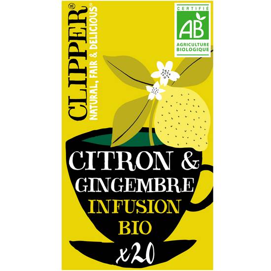 Clipper - Infusion bio (50 g) (citron - gingembre)