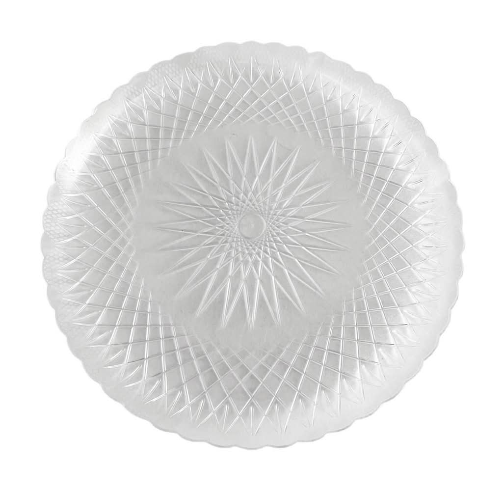 321 Party! Clear Round Platter