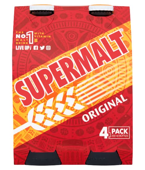 Supermalt Original Malt Beverage Beer (4 x 330ml)