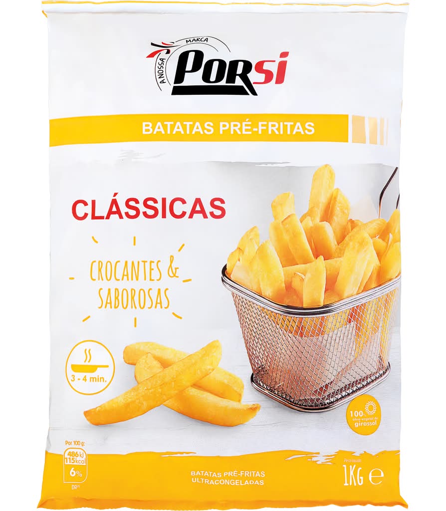 Porsi  - Batata prÃ© frita palito, embalagem de 1 kg