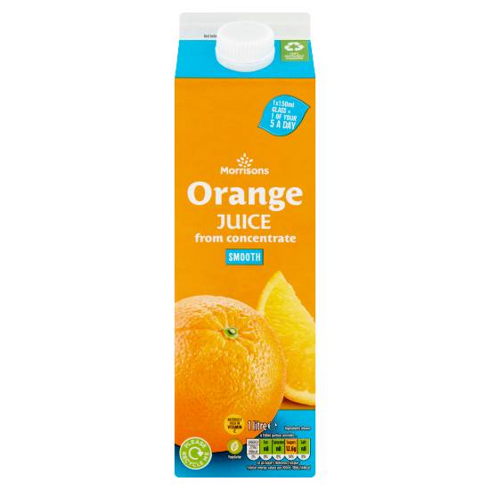 Morrisons Orange Juice From Concentrate Smooth (1L)