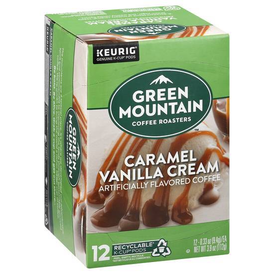 Green Mountain Coffee Roasters Keurig K-Cup Pods (12 pack, 0.32 oz) (caramel-vanilla cream)