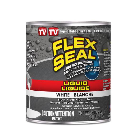 Flex seal revêtement scellant au caoutchouc liquide, blanc (473 ml) - liquid rubber white (473 ml)