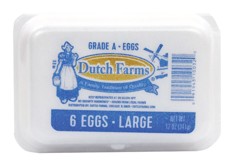 Dutch Farms Grade a Eggs, Large (12 oz, 6 ct)