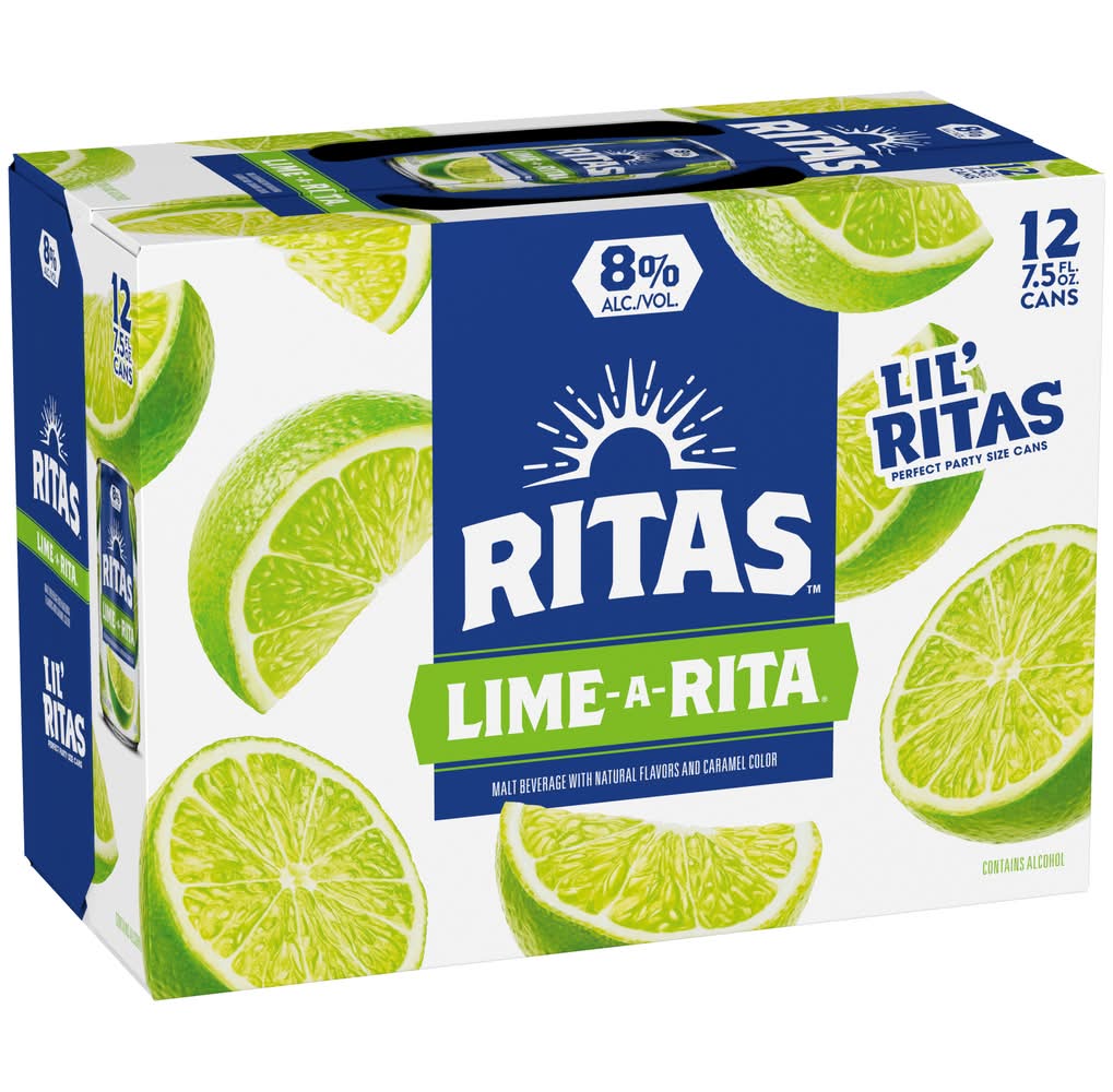 Ritas A Rita Sparkling Margarita, Lime (12 x 7.5 fl oz)