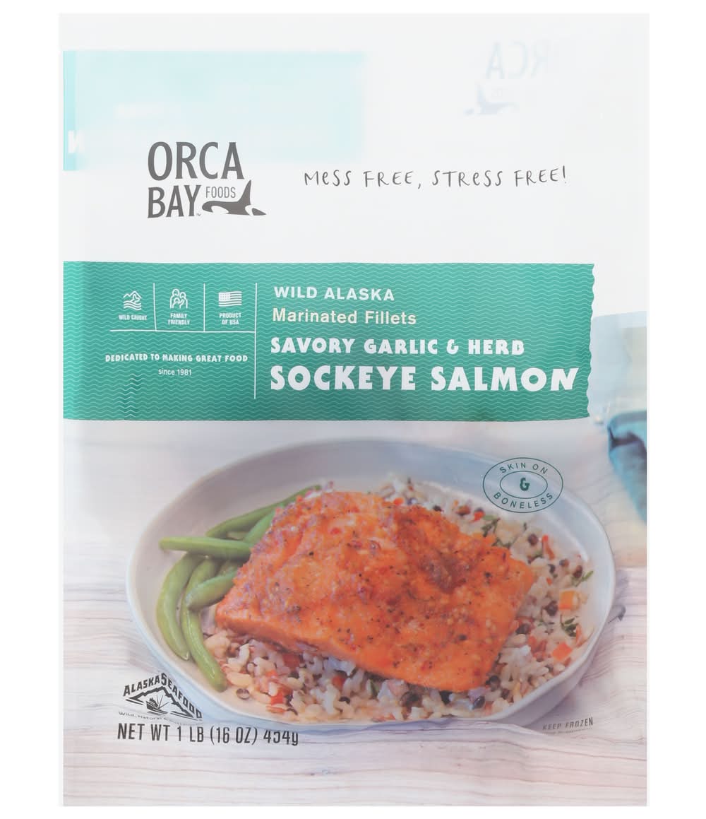 Orca Bay Foods Garlic Sockeye Salmon (1 lbs)