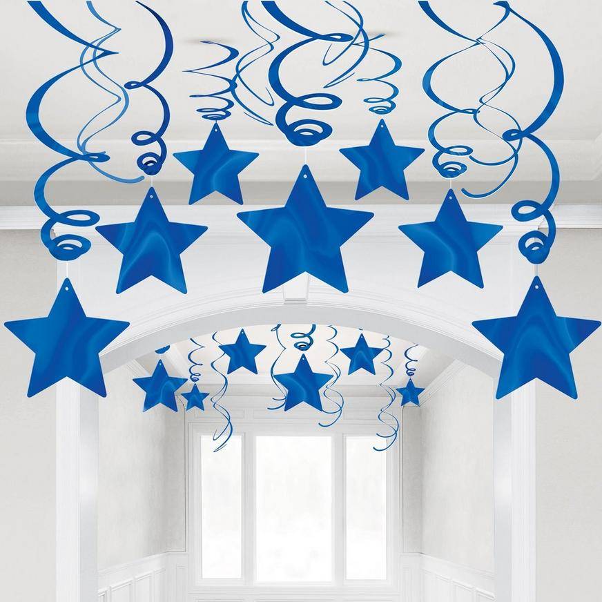 Party City Star Swirl Decorations (blue)