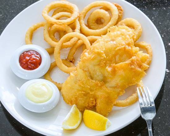 Cod with Onion Rings