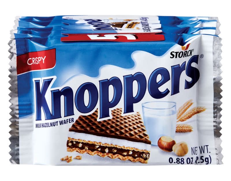 Knoppers Crispy Milk Hazelnut Chocolate Wafer Snacks - 5 pack