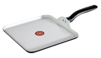 T-Fal Simply Cook Ceramic Nonstick Square Griddle, 11 in, Black