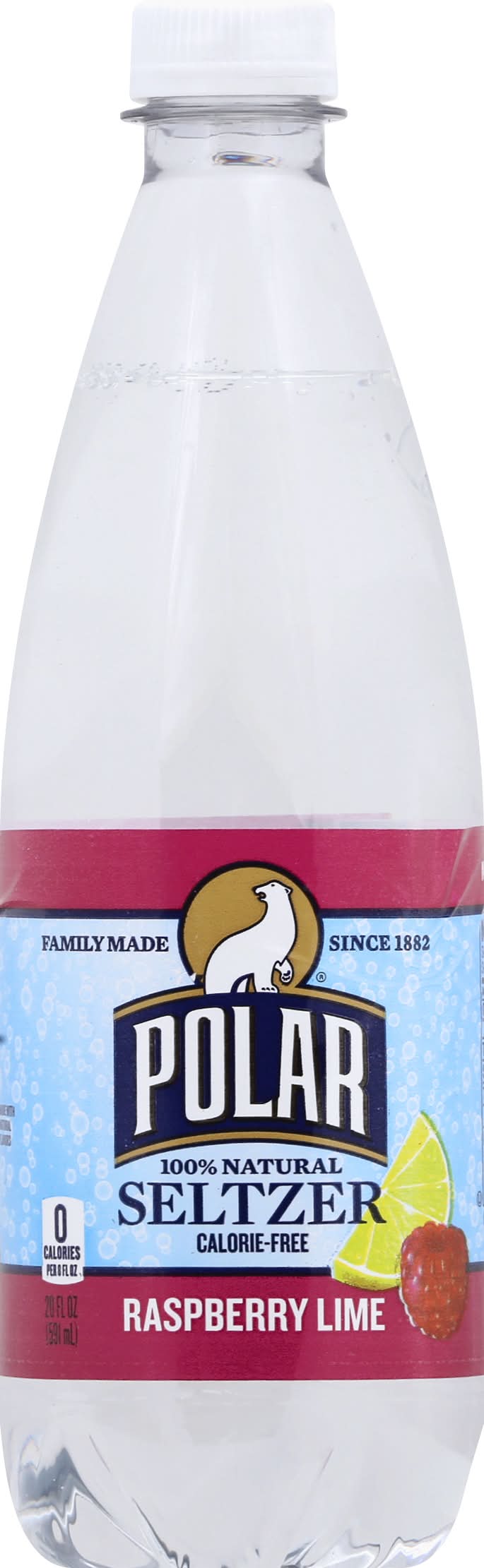 Polar Natural Seltzer Water, Raspberry-Lime (20 fl oz)
