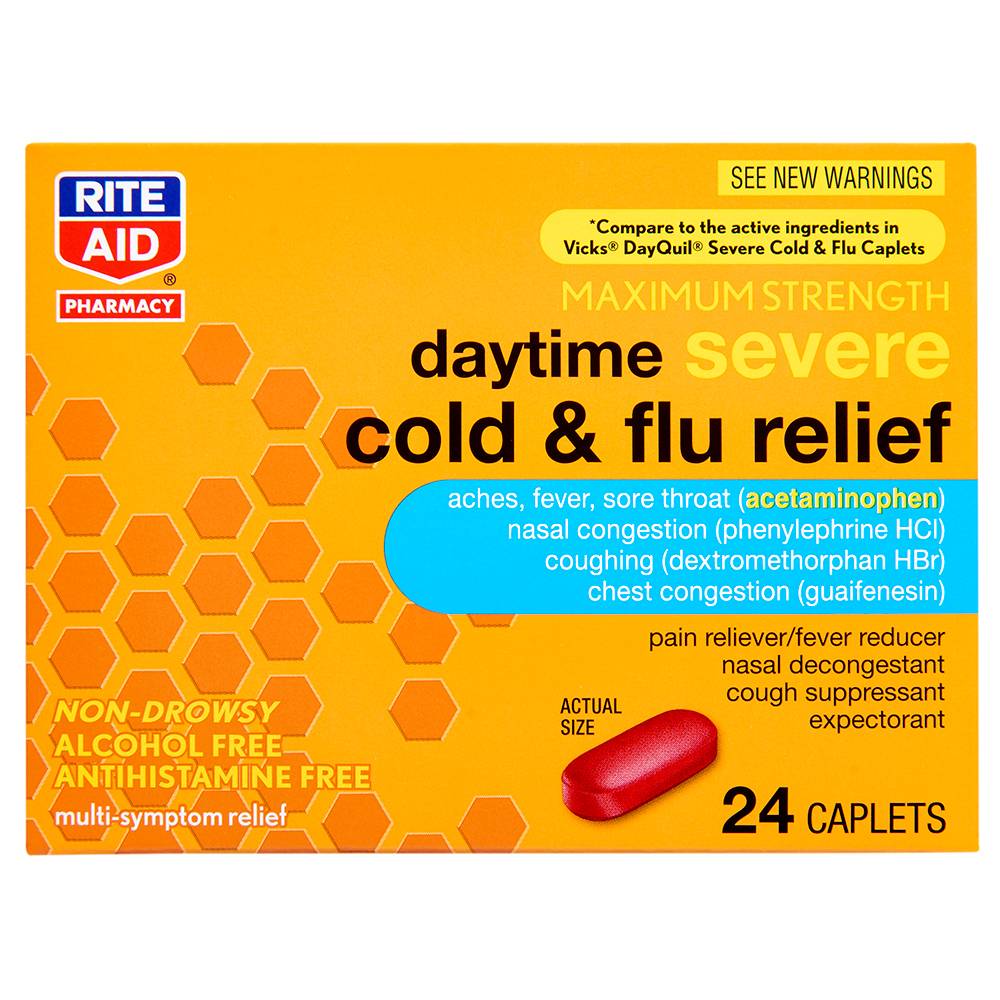 Rite Aid Maximum Strength Severe Daytime Cold & Flu Relief (24 ct)