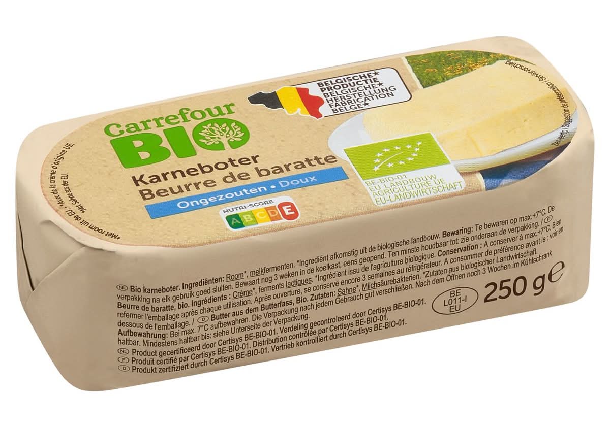Carrefour Bio Beurre de Baratte 250 g