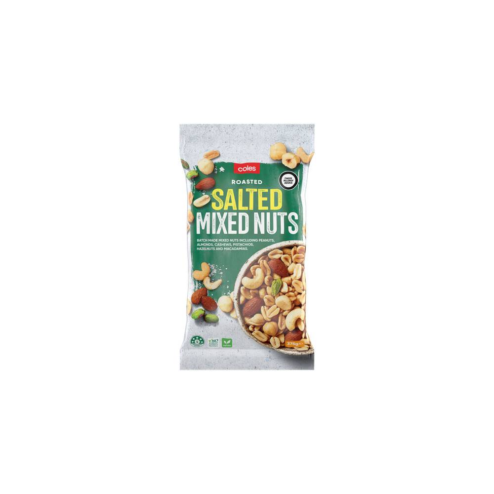 Coles Mixed Nuts Salted 375g
