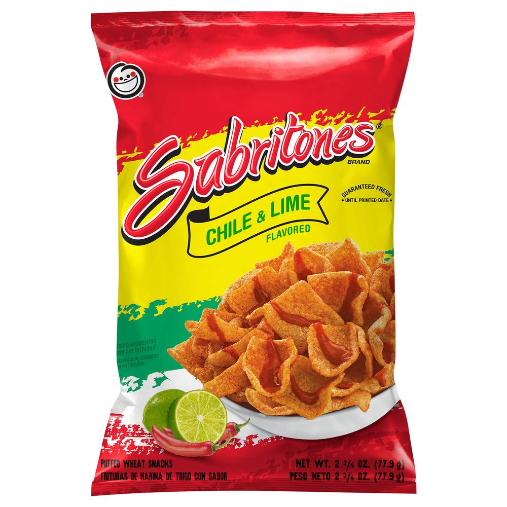 Sabritones Puffed Wheat Snacks, Chile-Lime (2.75 oz)