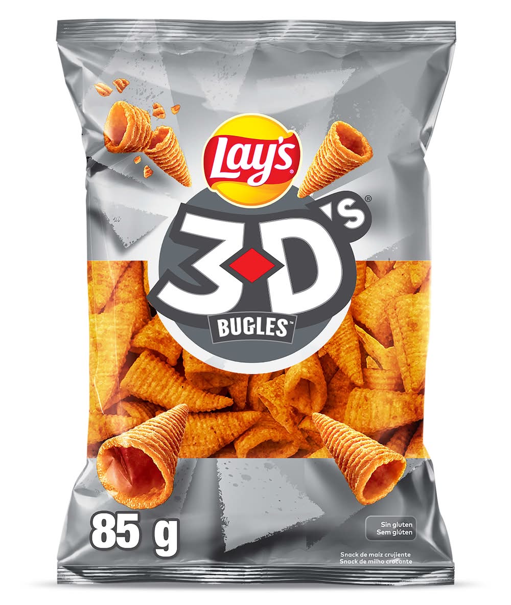 Conos De Maíz Sabor A Queso Y Bacon Lay'S 3D'S Bolsa 85 G
