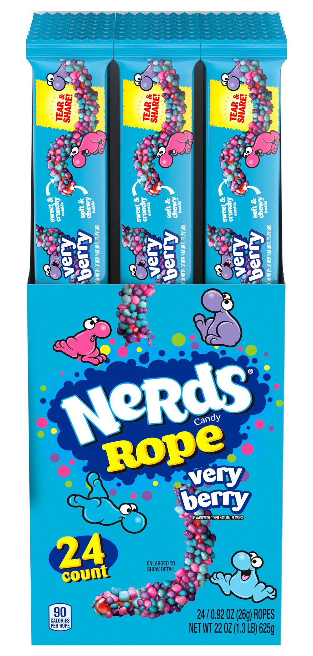 Nerds Rope Very Berry Candy (22 oz, 24 ct)