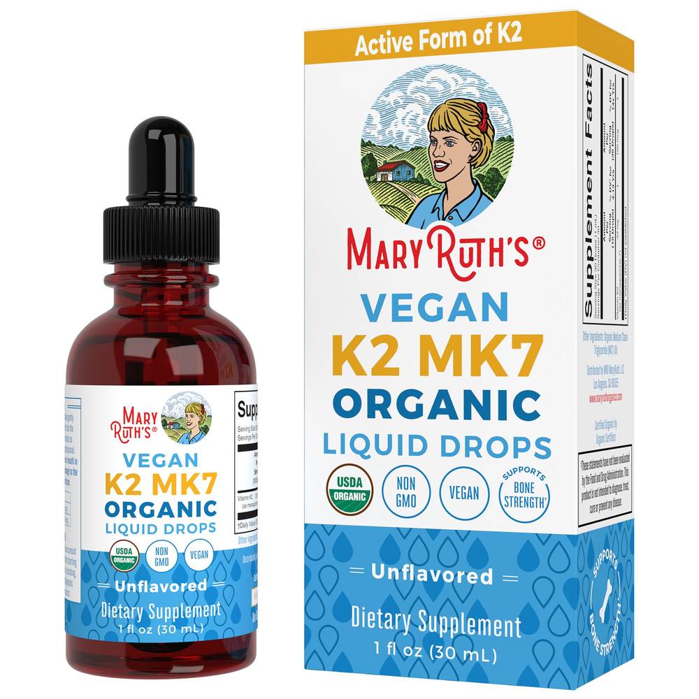 Mary Ruth's Organic Unflavored K2 Mk7 Liquid Drops