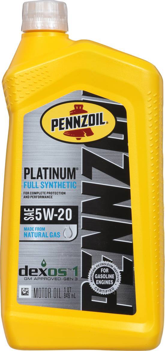 Pennzoil Platinum Full Synthetic Dexos 1 Motor Oil