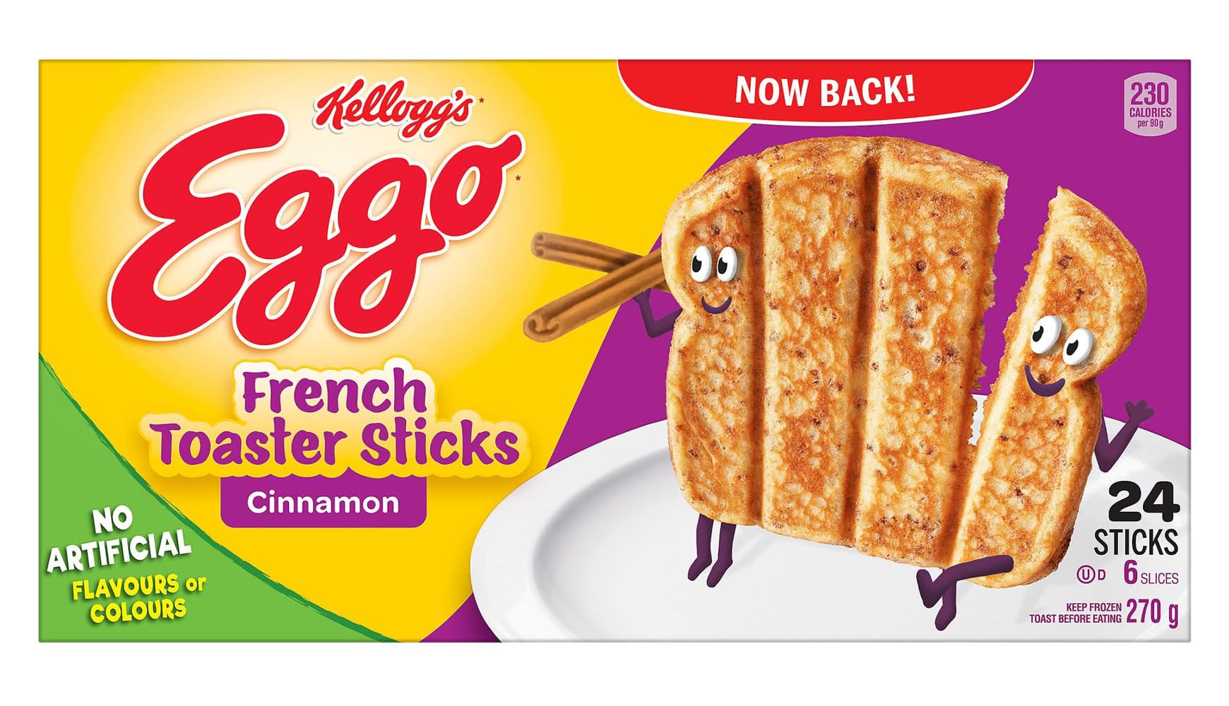 Eggo French Toaster Sticks, Cinnamon (270 g, 6 ct)
