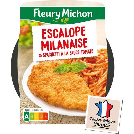 Fleury Michon Escalope de dinde milanaise et spaghetti tomates basilic 300 g