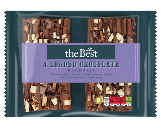 Morrisons Chocolate, The Best Loaded Brownies (4 pack)