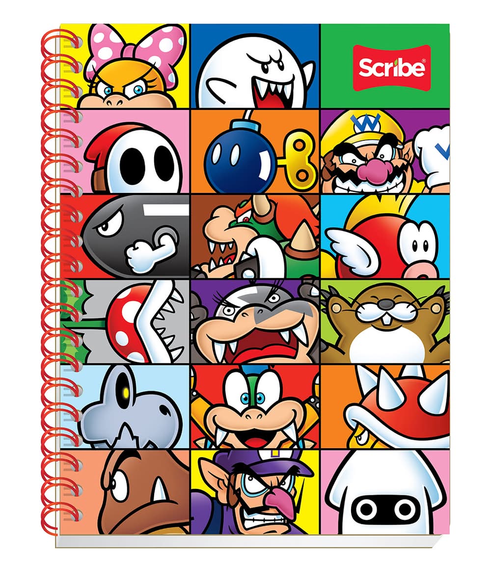 Scribe · Cuaderno profesional marios bros 2 cuadro chico scribe 100ho (166,01 g)